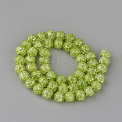 Synthetic Crackle Quartz Beads Strands GLAA-S134-10mm-18-1