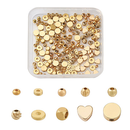  Jewelry 200Pcs 10 Style Brass Beads KK-PJ0001-24-1