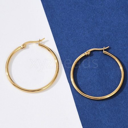 201 Stainless Steel Hoop Earrings EJEW-I245-20F-1