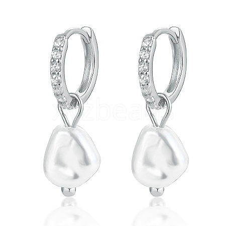 S925 Silver Freshwater Pearl Ear Clips HI4910-2-1