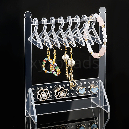   1 Set Transparent Acrylic Earring Display Stands EDIS-PH0001-21E-1