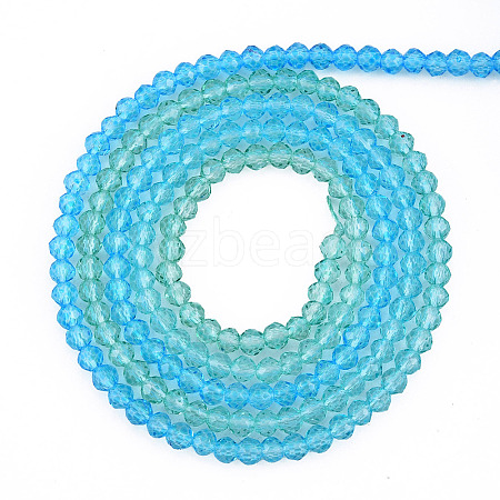 Transparent Glass Beads Strands GLAA-N041-009-01-1