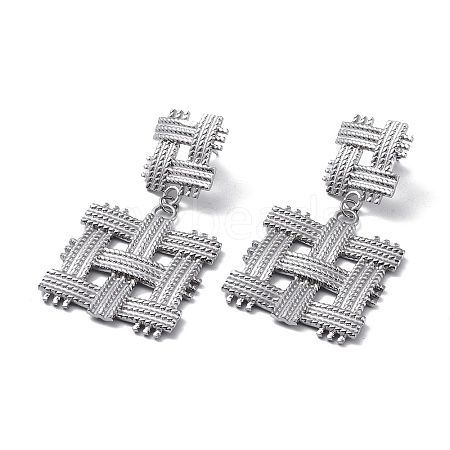 Non-Tarnish 304 Stainless Steel Stud Earrings EJEW-M250-02B-P-1