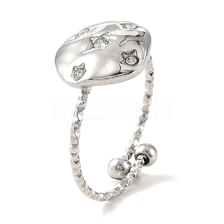 304 Stainless Steel Adjustable Ring for Women RJEW-F166-10P-02-1