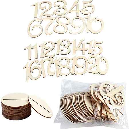 Wood Table Numbers Cards HULI-PW0002-145B-1