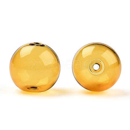 Transparent Blow High Borosilicate Glass Globe Beads GLAA-T003-09C-1