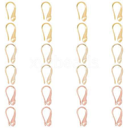 SUPERFINDINGS 20pcs 2 colors Brass Earring Hooks KK-FH0005-55-1