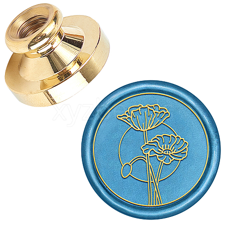 Wax Seal Brass Stamp Head AJEW-WH0127-05G-1