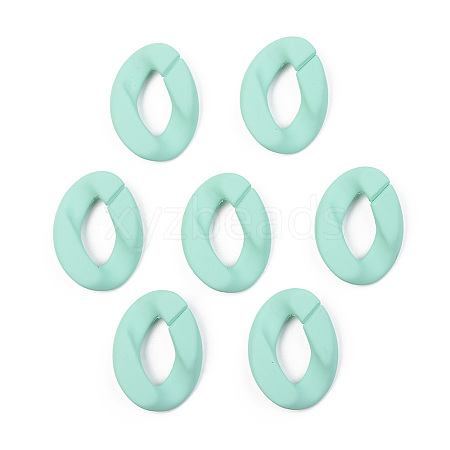 Opaque Spray Painted Acrylic Linking Rings LS-OACR-T024-01-I09-1