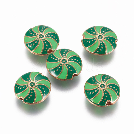 Alloy Enamel Beads ENAM-J645-06KCG-1