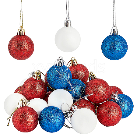 3 Colors Plastic Ball Hanging Ornament KY-WH0046-35-1