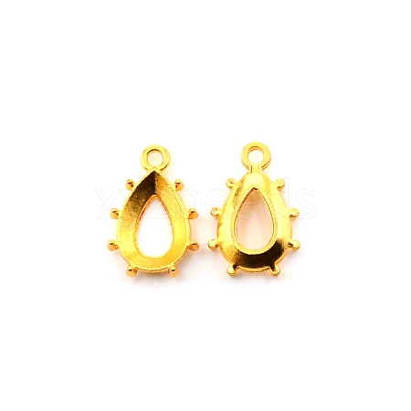 Electroplating Alloy Pendant Cabochon Settings FIND-WH0005-62G-1