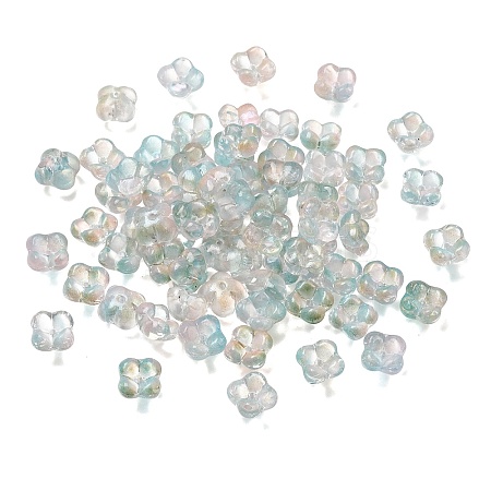 Electroplate Transparent Glass Beads GLAA-A045-03H-1