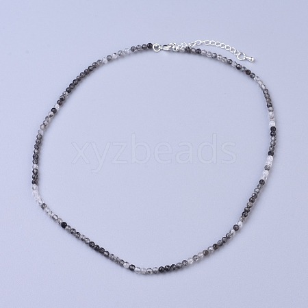 Natural Rutilated Quartz Beaded Necklaces NJEW-K114-A-A05-1