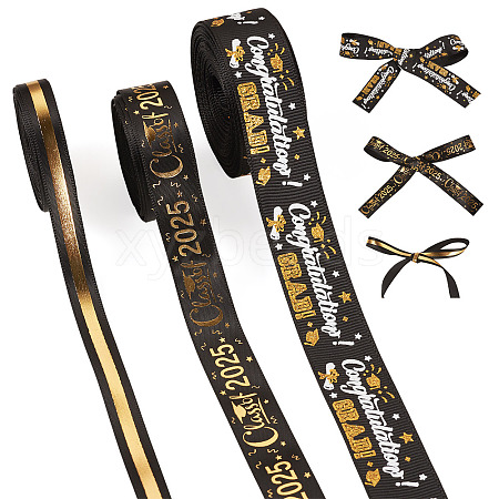 3 Styles Graduation Pattern Polyester Ribbon OCOR-TA0003-32-1