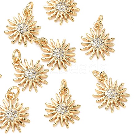 SHEGRACE Brass Micro Pave Cubic Zirconia Pendants XGRQ3D888-463G-1