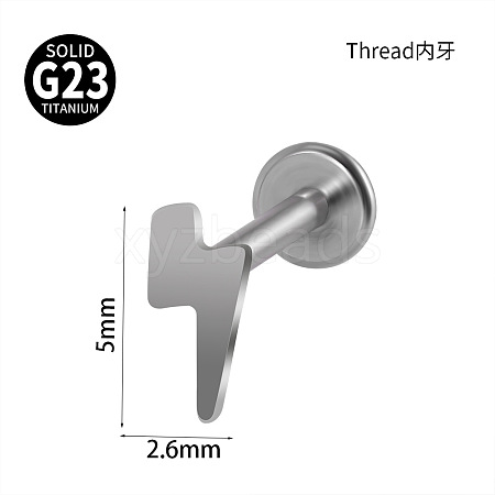 G23 Titanium 17 Gauge Threadless Labrets WGEEA58-31-1