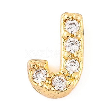 Rack Plating Brass Micro Pave Cubic Zirconia Cabochons KK-F874-04G-J-1