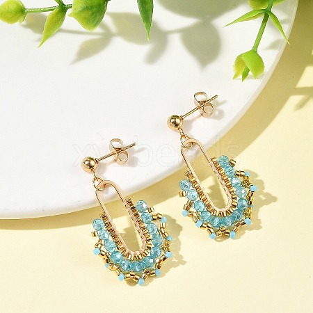 304 Stainless Steel Stud Earrings EJEW-MZ00756-01-1