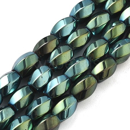 Electroplated Synthetic Magnetic Hematite Beads Strands G-P545-G01-02H-1