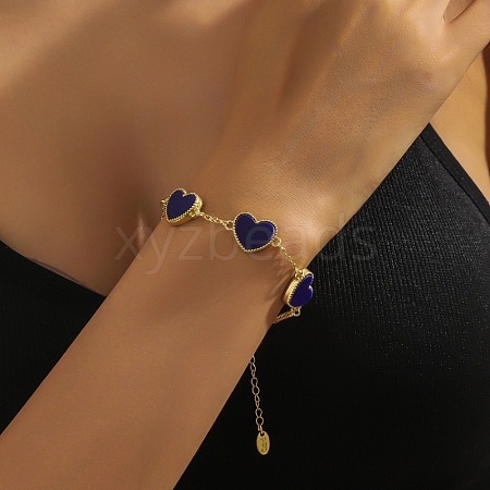 Valentine's Day Zinc Alloy Acrylic Link Bracelets FS-WG7C947-10-1