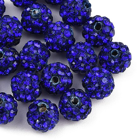 Grade A Rhinestone Pave Disco Ball Beads RB-Q100-9-1