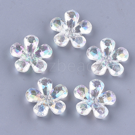 Transparent Acrylic Bead Caps TACR-T007-05A-1