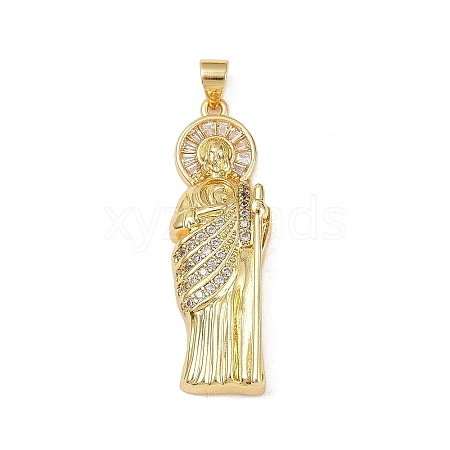 Brass Micro Pave Cubic Zirconia Pendants KK-R230-12G-1