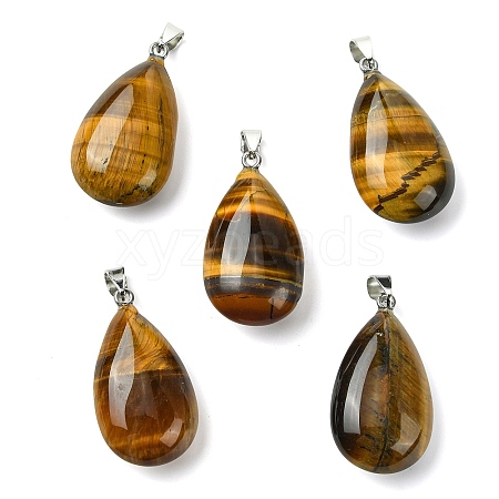 Natural Tiger Eye Pendants GG-K002-09T-1