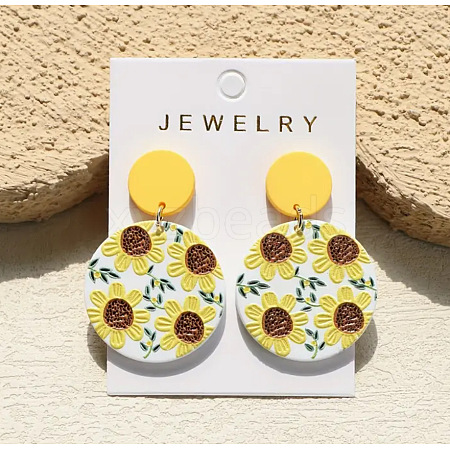 Acrylic Dangle Stud Earrings FS-WG5876E-02-1