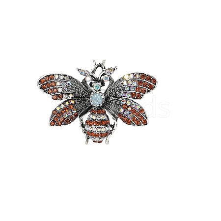 Alloy and Rhinestone Brooch PW-WGAD9CF-04-1