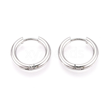 304 Stainless Steel Hoop Earrings EJEW-T048-24A-P-1