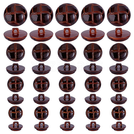 60Pcs 4 Style Plastic Shank Buttons BUTT-HY0001-19B-1