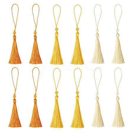 24Pcs 3 Colors Polyester Tassel Decorations OCOR-TADJ0007-01A-1