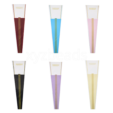 120Pcs 6 Colors OPP Plastic Flower Bouquet Bags ABAG-MB0001-02-1