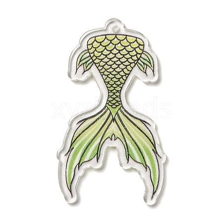 Printed Transparent Acrylic Pendants MACR-P041-01B-1