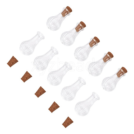 10Pcs Clear Glass Wishing Bottles AJEW-TA0002-85D-1