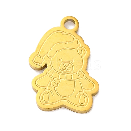 Christmas Theme 201 Stainless Steel Charms STAS-Q015-13G-02-1