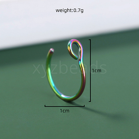 304 Stainless Steel Hoop Nose Rings WG032BD-11-1