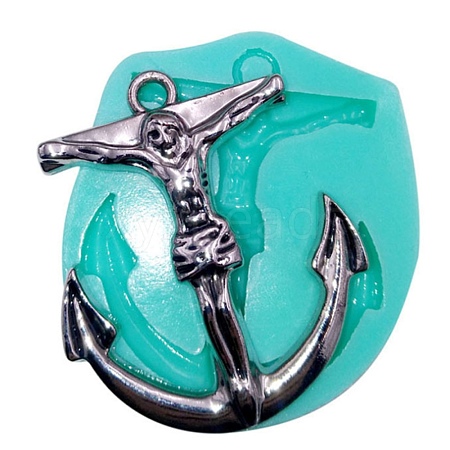 Cross & Anchor Pendant Food Grade Silicone Molds DIY-M040-06-1