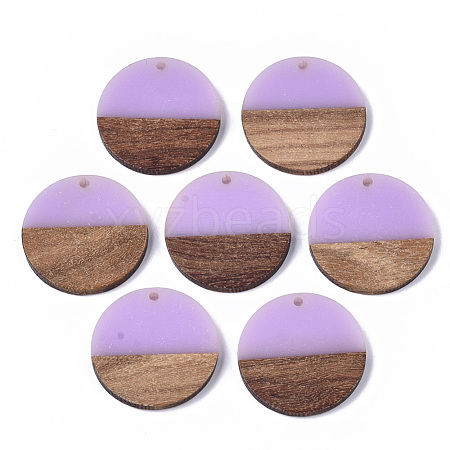 Resin & Wood Pendants RESI-S358-02B-30-1