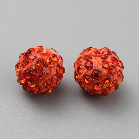 Handmade Polymer Clay Rhinestone Beads CLAY-WH0011-08K-1