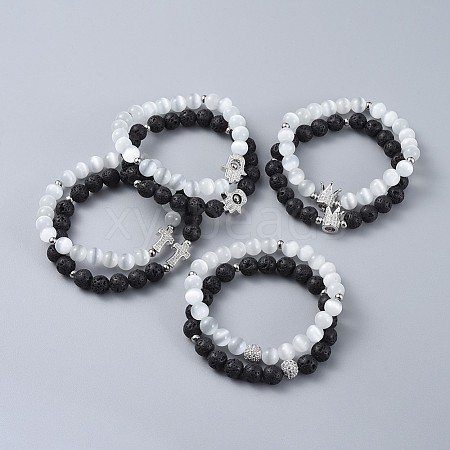 Stretch Bracelet Sets BJEW-JB04513-1