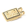 Brass Micro Pave Cubic Zirconia Pendants KK-U053-20G-01-2