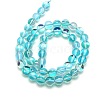 Synthetic Moonstone Beads Strands G-F143-6mm-07-2