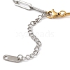 304 Stainless Steel Paperclip Chain Necklaces for Women STAS-Z101-05GP-3