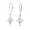 Anti-Tarnish Rhodium Plated 925 Sterling Silver Earring Hooks STER-D035-27P-1