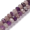 Natural Amethyst & Strawberry Quartz Beads Strands G-K380-A39-04-1