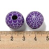 Printed Wood European Beads WOOD-G022-08A-08-3