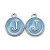 Platinum Plated Alloy Enamel Charms ENAM-S118-04J-P-1